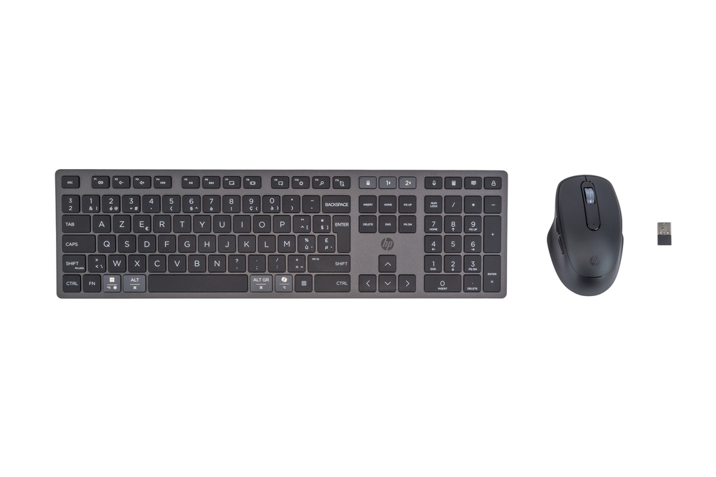 HP 720 Dual-Mode RechargeableWireless Keyboard and Mouse Com