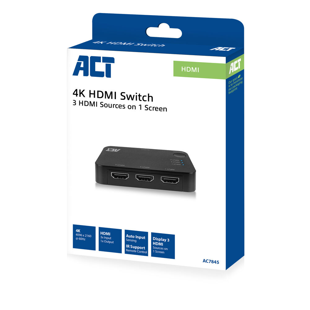 ACT 4K HDMI Switch 3x1
