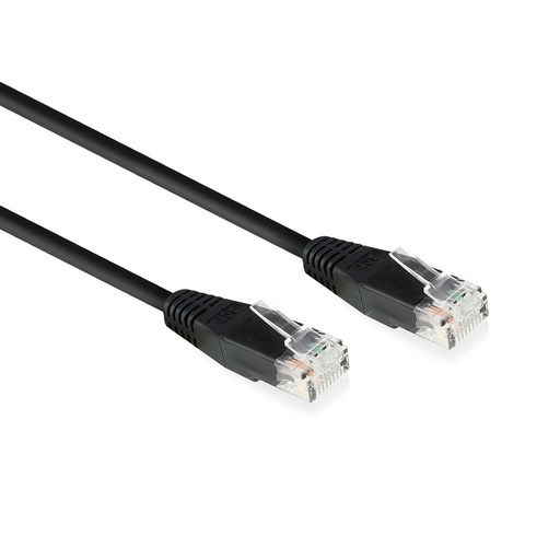 ACT Zwart 15,0 meter U/UTP CAT6 patchkabel met RJ45 connectoren, Zip Bag